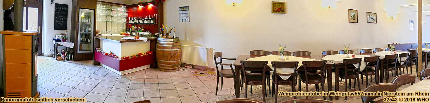Weinprobierstube im Weingut in Nierstein in Rheinhessen